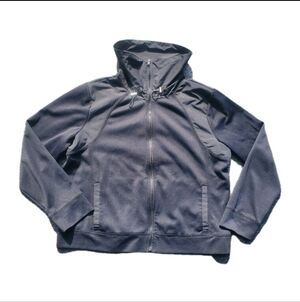 Ralph Lauren LRL Womans Xl Active Black Full Zip Jacket High Collar